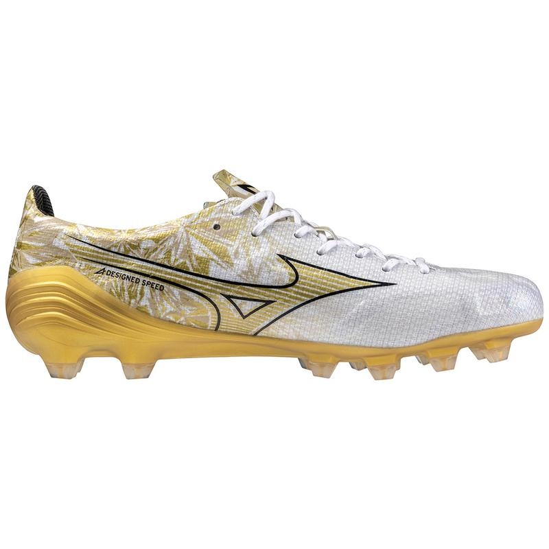 Mizuno Alpha Japan サッカーシューズ メンズ 白 ゴールド | JP-347582