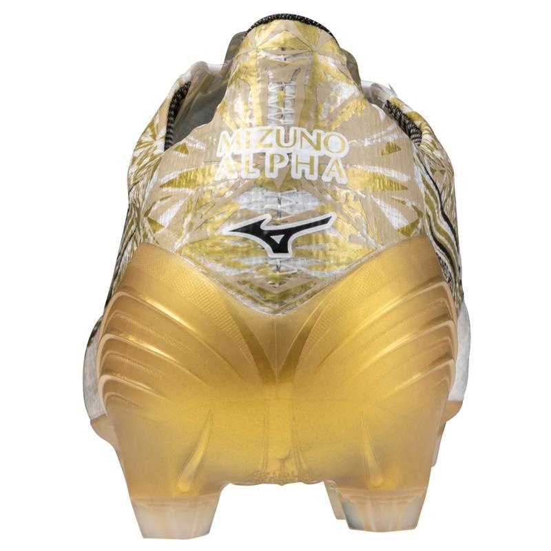 Mizuno Alpha Japan サッカーシューズ メンズ 白 ゴールド | JP-347582