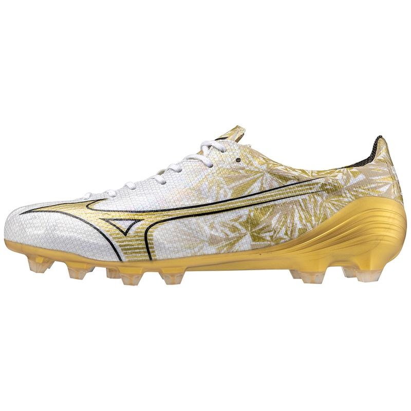 Mizuno Alpha Japan サッカーシューズ メンズ 白 ゴールド | JP-347582