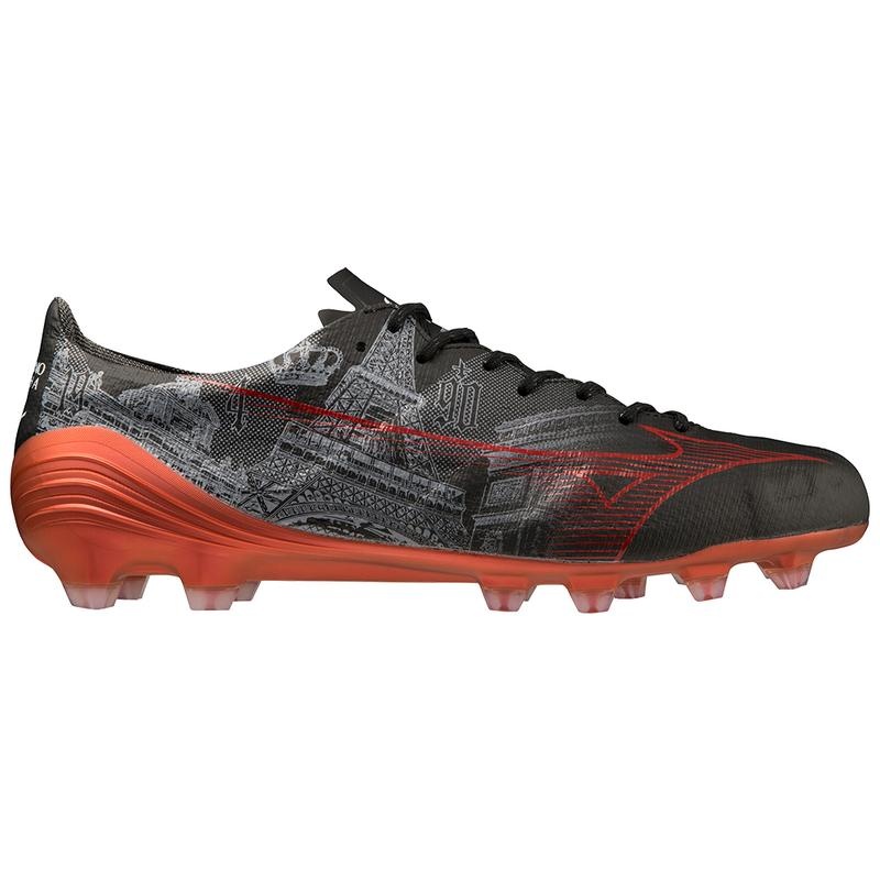 Mizuno Alpha Japan サッカーシューズ メンズ 黒 赤 | JP-647298