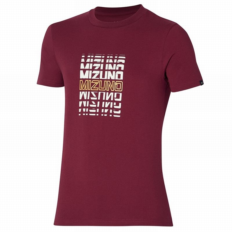 Mizuno Athletics Mizuno Tee Tシャツ メンズ 暗赤 | JP-607345