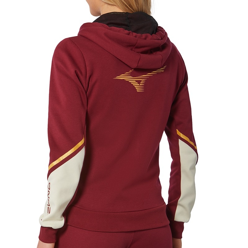 Mizuno Athletics Sweat ジャケット レディース 赤 | JP-760352