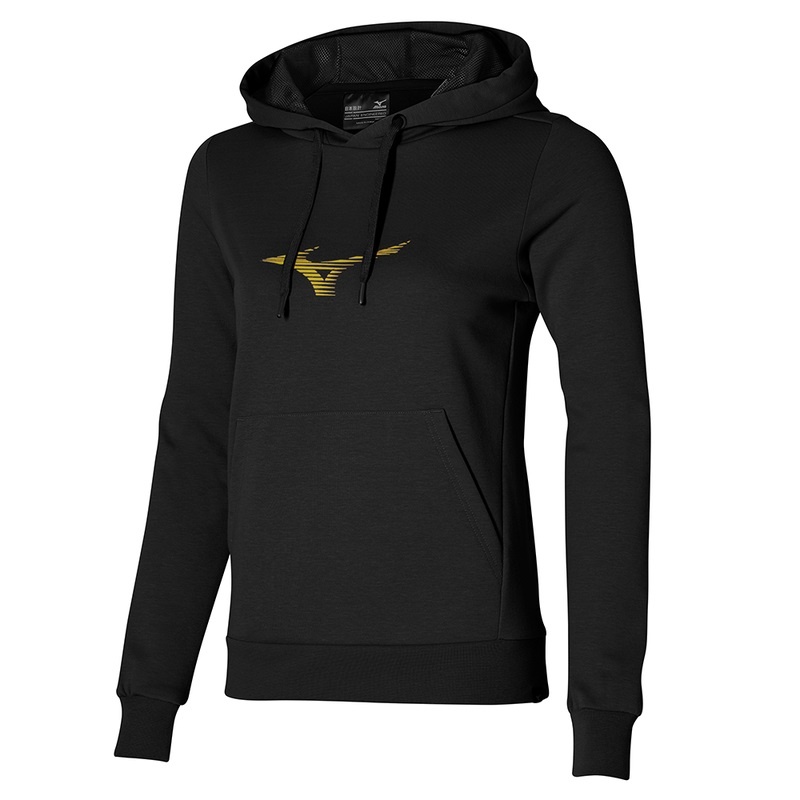 Mizuno Athletics グラフィック Hoody トップス レディース 黒 | JP-061457