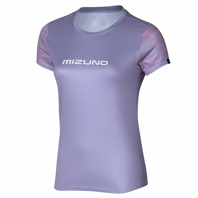 Mizuno Athletics グラフィック Tee Tシャツ レディース 紫 | JP-793582