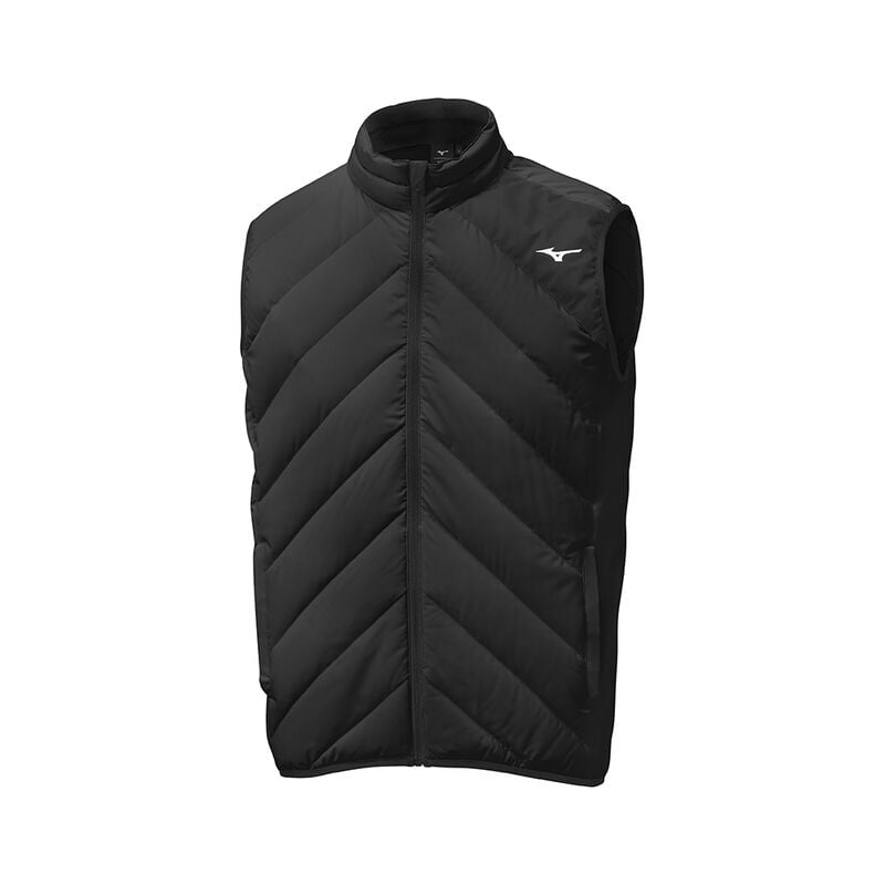 Mizuno Breath Thermo Move Down Gilet ジャケット メンズ 黒 | JP-203678