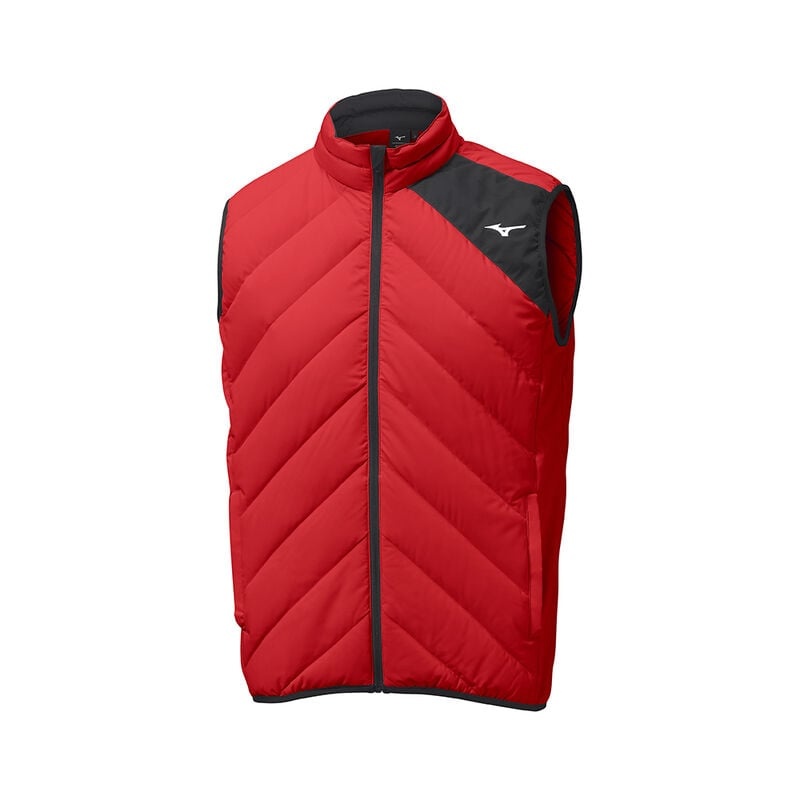 Mizuno Breath Thermo Move Down Gilet ジャケット メンズ 赤 | JP-417695