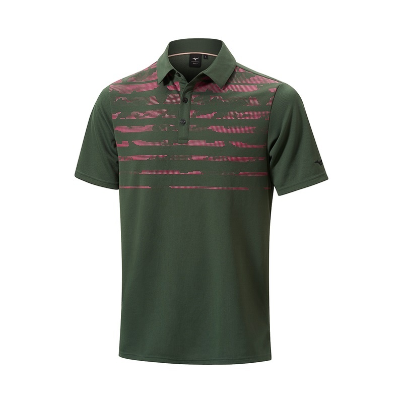 Mizuno Breath Thermo 冬の Jacquet Polo メンズ 緑 | JP-591820