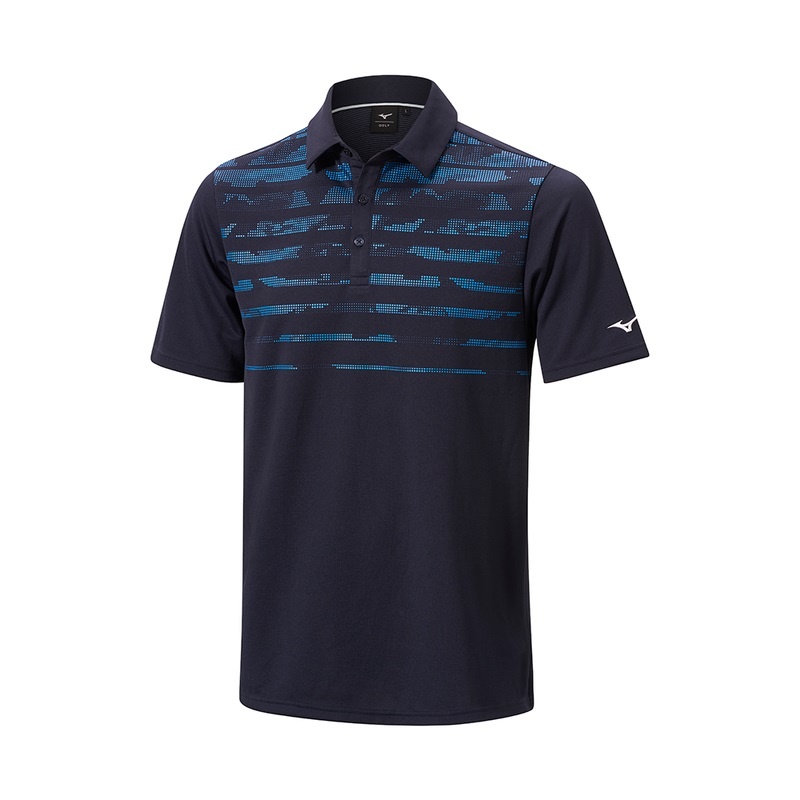 Mizuno Breath Thermo 冬の Jacquet Polo メンズ ネイビー | JP-508427