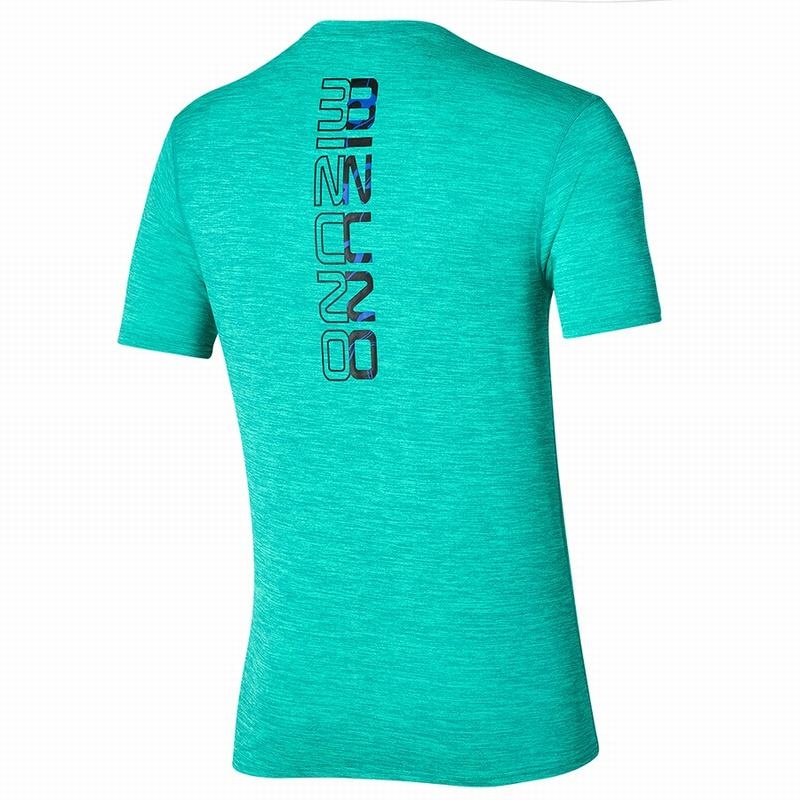 Mizuno Core Mizuno Tee Tシャツ メンズ ターコイズ | JP-329165