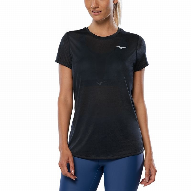 Mizuno Core グラフィック Tee Tシャツ レディース 黒 | JP-135064