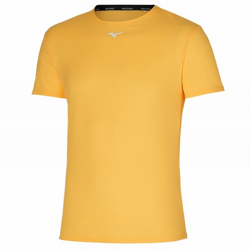 Mizuno Dryaeroflow Tee Tシャツ メンズ 黄色 | JP-159743