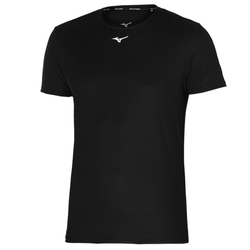 Mizuno Dryaeroflow Tee Tシャツ メンズ 黒 | JP-485902