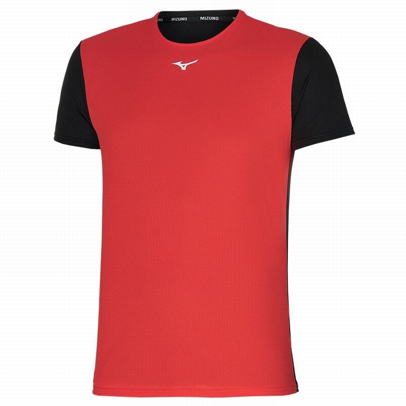 Mizuno Dryaeroflow Tee Tシャツ メンズ 赤 黒 | JP-502783