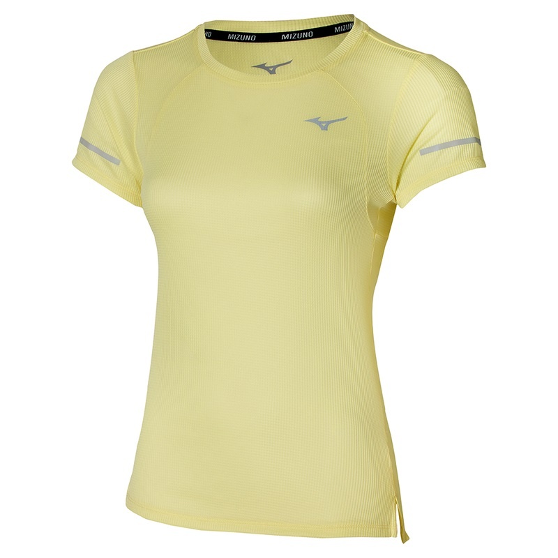 Mizuno Dryaeroflow Tee Tシャツ レディース ライト緑 黄色 | JP-539862