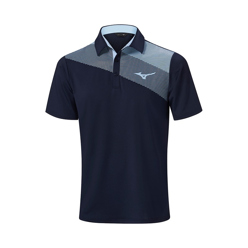 Mizuno Elite Fade Polo メンズ ネイビー | JP-504231