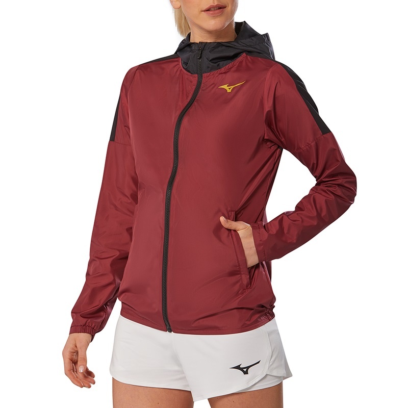 Mizuno Hoody ジャケット レディース 暗赤 | JP-328679