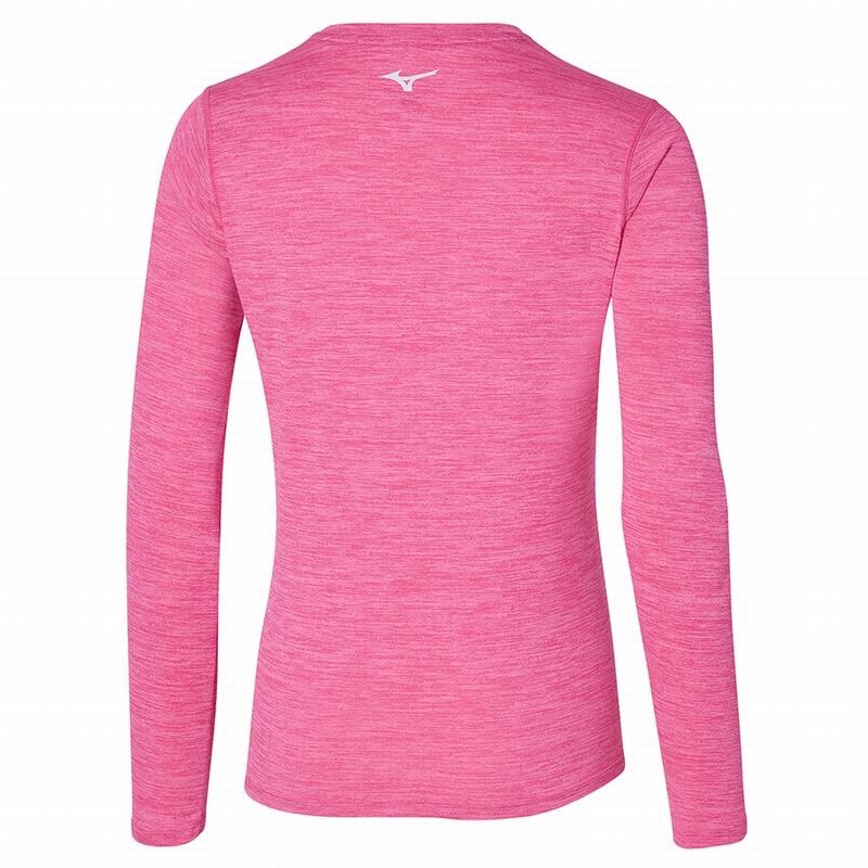 Mizuno Impulse Core LS Tee Tシャツ レディース ピンク | JP-673592