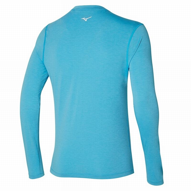 Mizuno Impulse Core LS Tee Tシャツ メンズ 青 | JP-972415