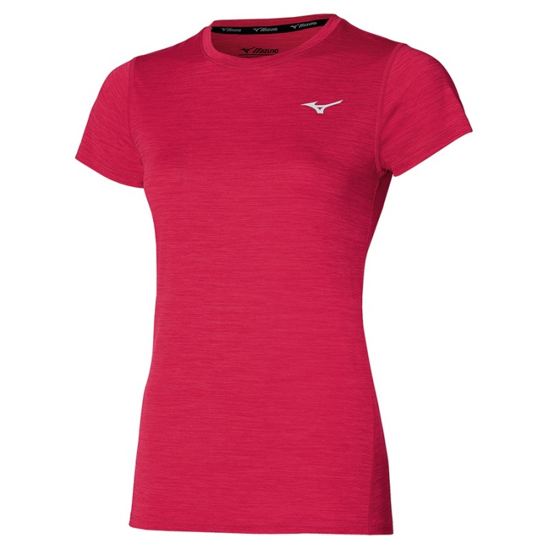 Mizuno Impulse Core Tee Tシャツ レディース 赤 | JP-507293