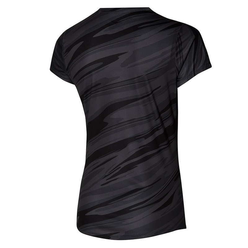 Mizuno Impulse Core グラフィック Tee Tシャツ レディース 黒 | JP-079126