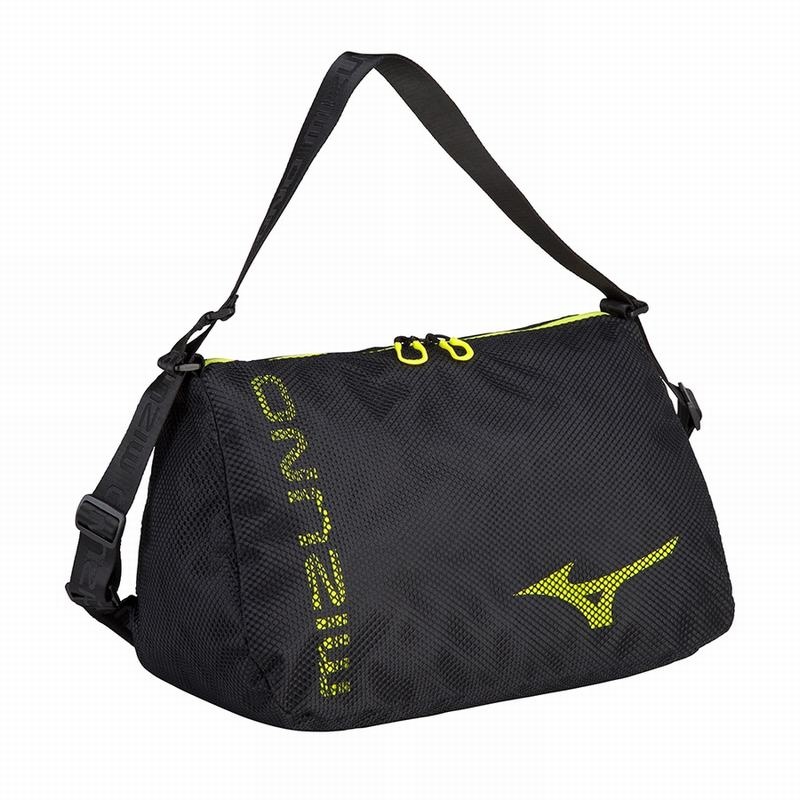 Mizuno Mesh Holdall 30 バッグ メンズ 黒 黄色 | JP-417956