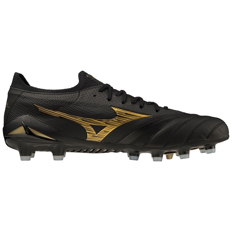 Mizuno Morelia Neo IV Beta Japan サッカーシューズ レディース 黒 ゴールド 黒 | JP-601942