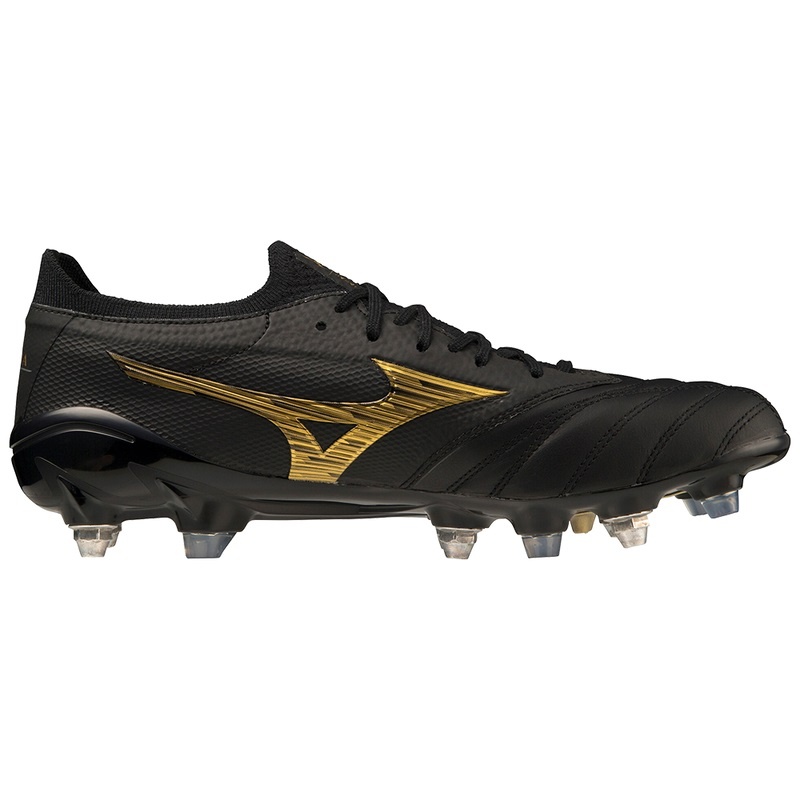 Mizuno Morelia Neo IV Beta サッカーシューズ レディース 黒 ゴールド 黒 | JP-486710