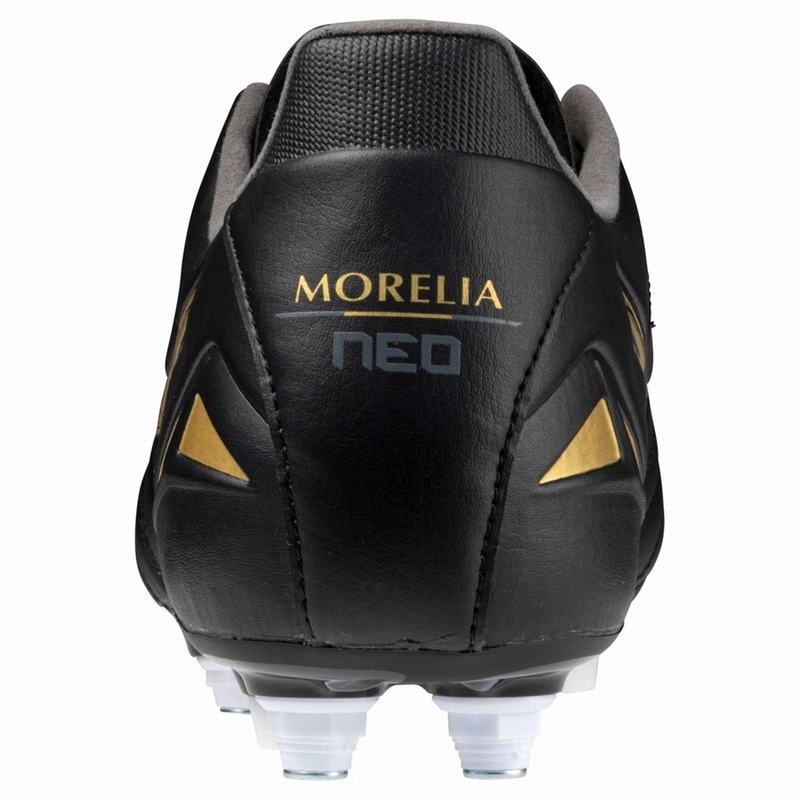 Mizuno Morelia Neo IV Pro サッカーシューズ レディース 黒 ゴールド 黒 | JP-279846