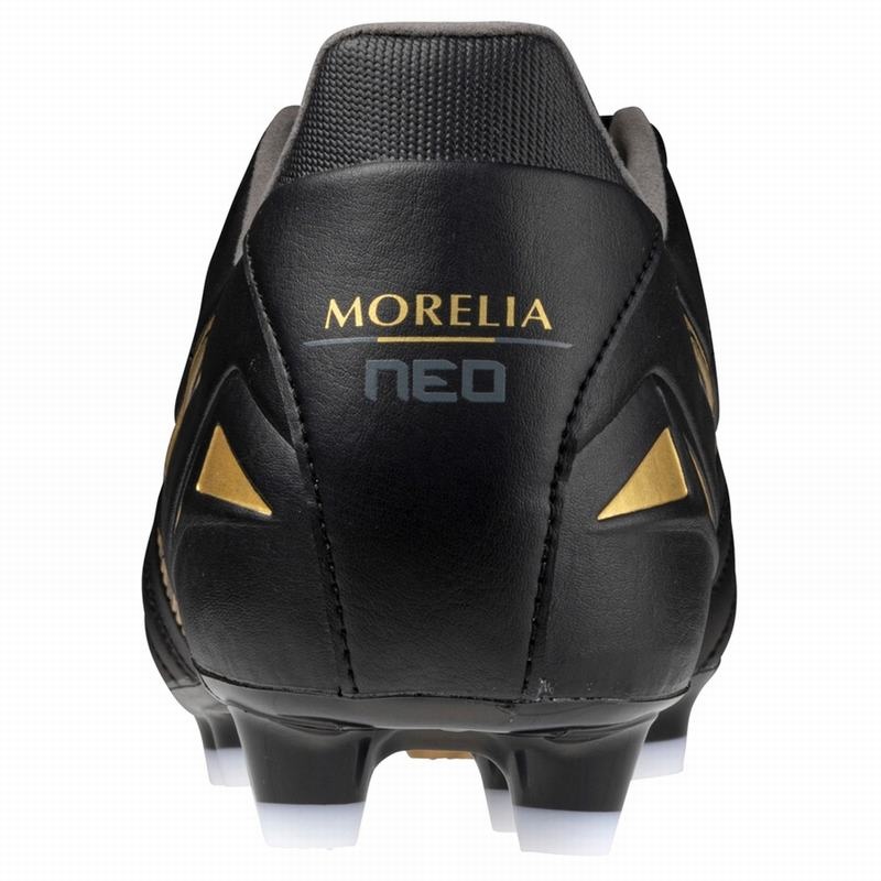 Mizuno Morelia Neo IV Pro サッカーシューズ レディース 黒 ゴールド 黒 | JP-649125