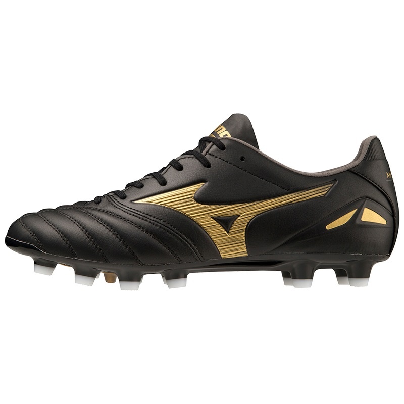 Mizuno Morelia Neo IV Pro サッカーシューズ レディース 黒 ゴールド 黒 | JP-649125