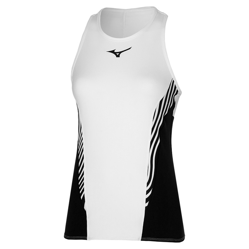 Mizuno Printed Tank タンクトップ レディース 白 黒 | JP-258160