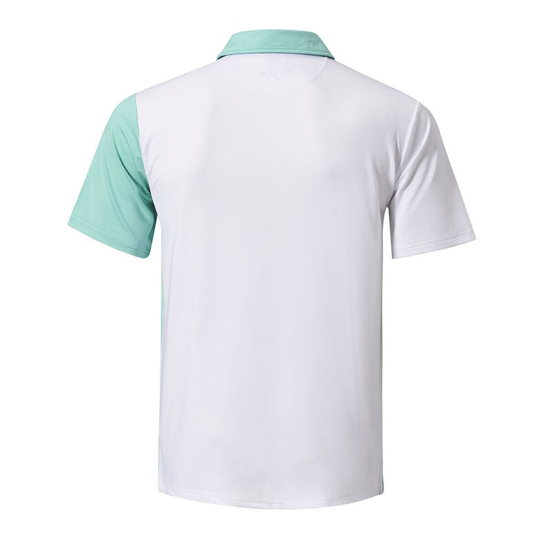 Mizuno QD Elite Panel Polo メンズ 緑 白 | JP-683721