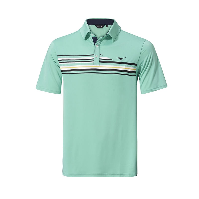 Mizuno QD Elite Stripe Polo メンズ 緑 | JP-310786