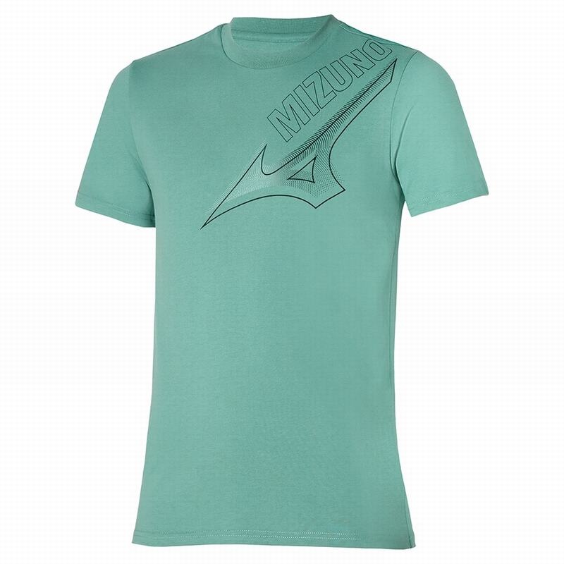 Mizuno Release グラフィック Tee Tシャツ メンズ 青 | JP-704953