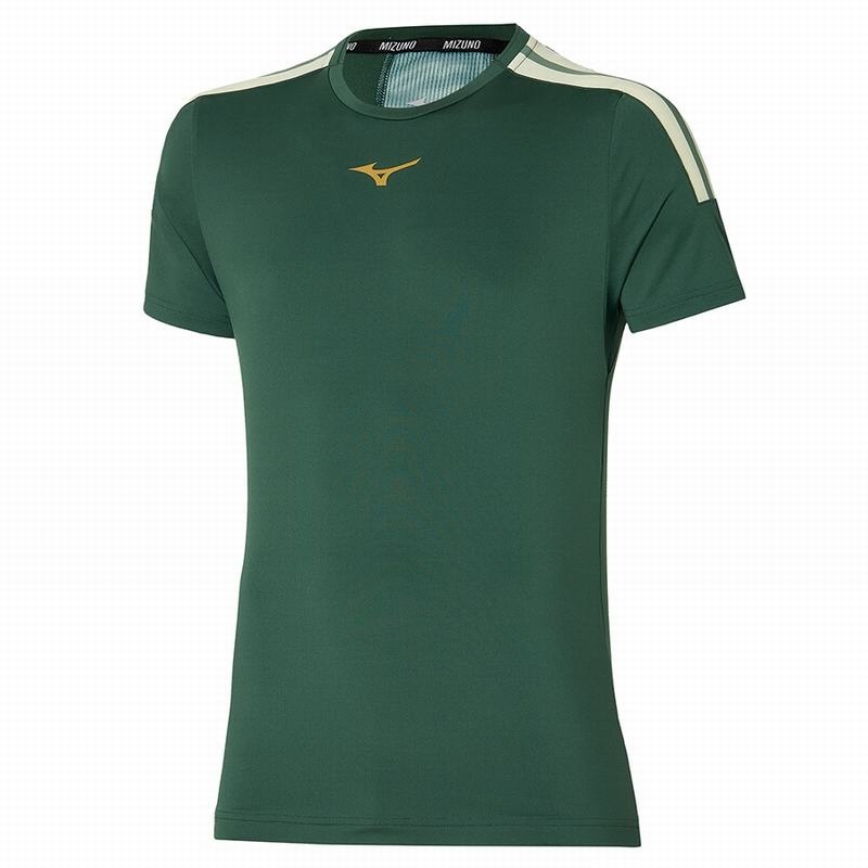 Mizuno Shadow Tee Tシャツ メンズ 緑 | JP-830456