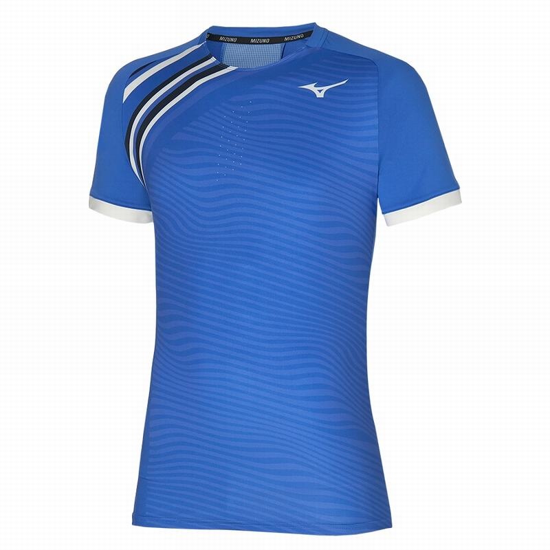 Mizuno Shadow グラフィック Tee Tシャツ メンズ 青 | JP-147932