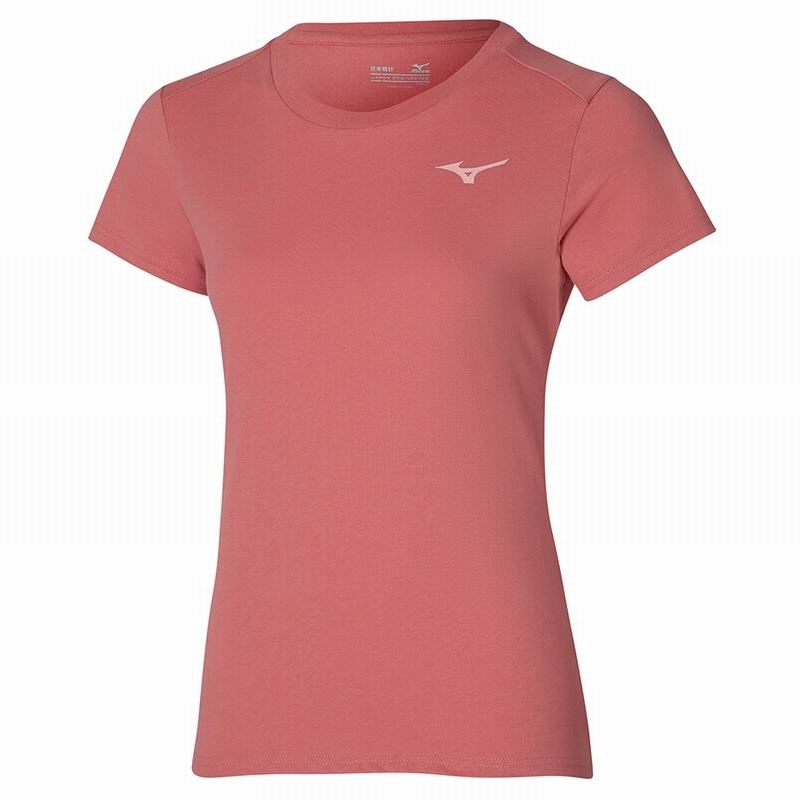 Mizuno Tee Tシャツ レディース コーラル 色 | JP-180963