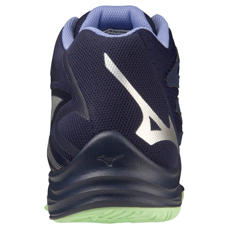 Mizuno Thunder Blade Z ミッドカット バレーボールシューズ レディース 青 緑 | JP-643298