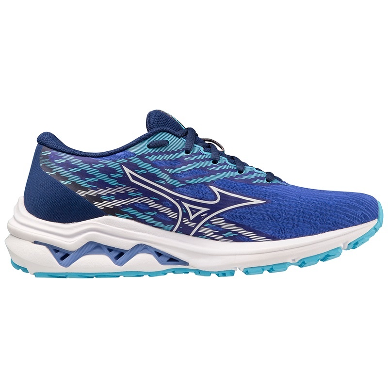 Mizuno Wave Equate 7 ランニングシューズ レディース 青 白 | JP-564713