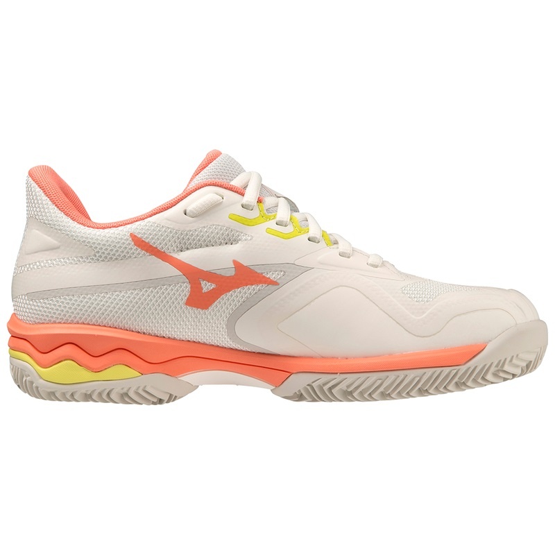 Mizuno Wave Exceed Light 2 テニスシューズ レディース 白 オレンジ | JP-862954