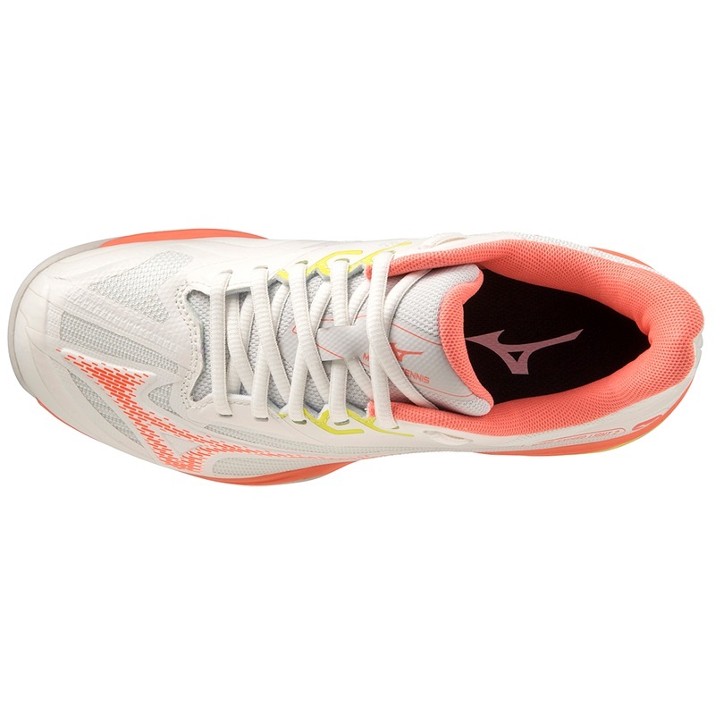 Mizuno Wave Exceed Light 2 テニスシューズ レディース 白 オレンジ | JP-862954