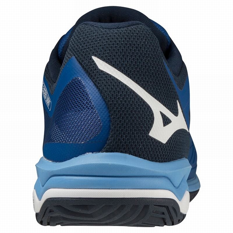 Mizuno Wave Exceed Light AC テニスシューズ メンズ 青 白 | JP-517306