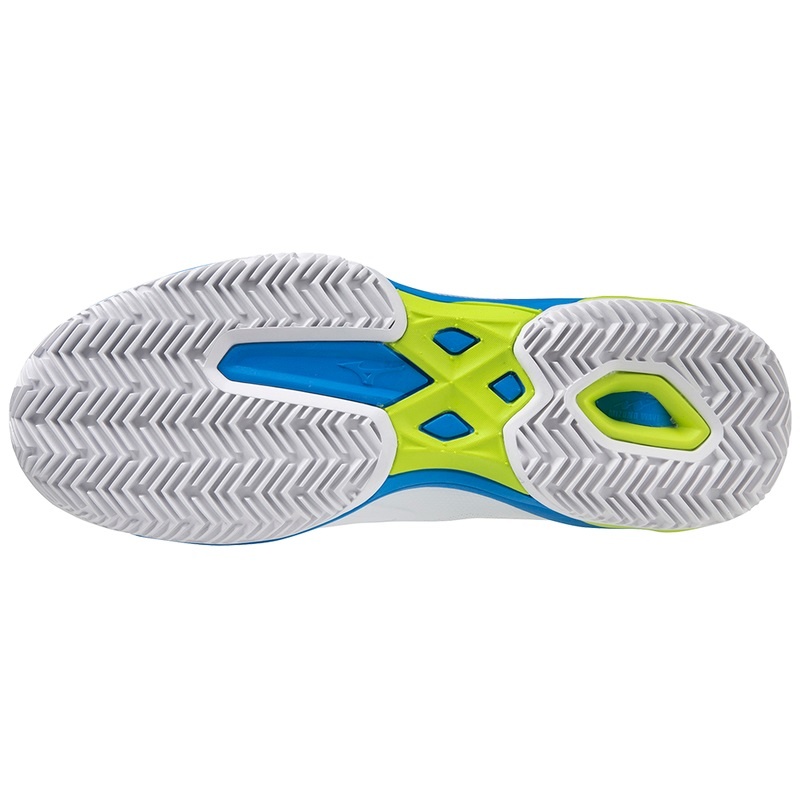 Mizuno Wave Exceed Light パデルシューズ メンズ 白 青 ライト緑 | JP-581629