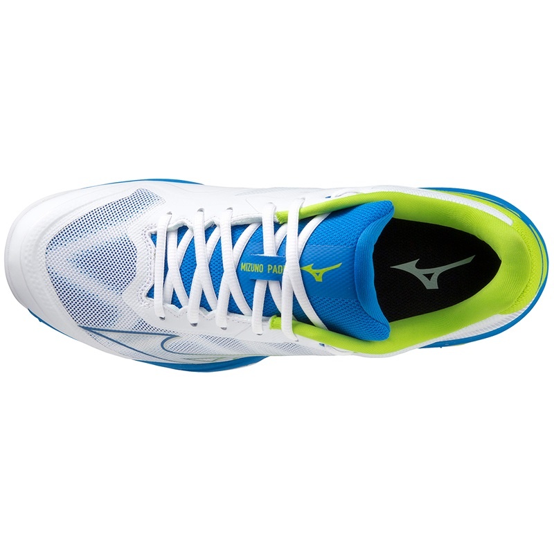 Mizuno Wave Exceed Light パデルシューズ メンズ 白 青 ライト緑 | JP-581629