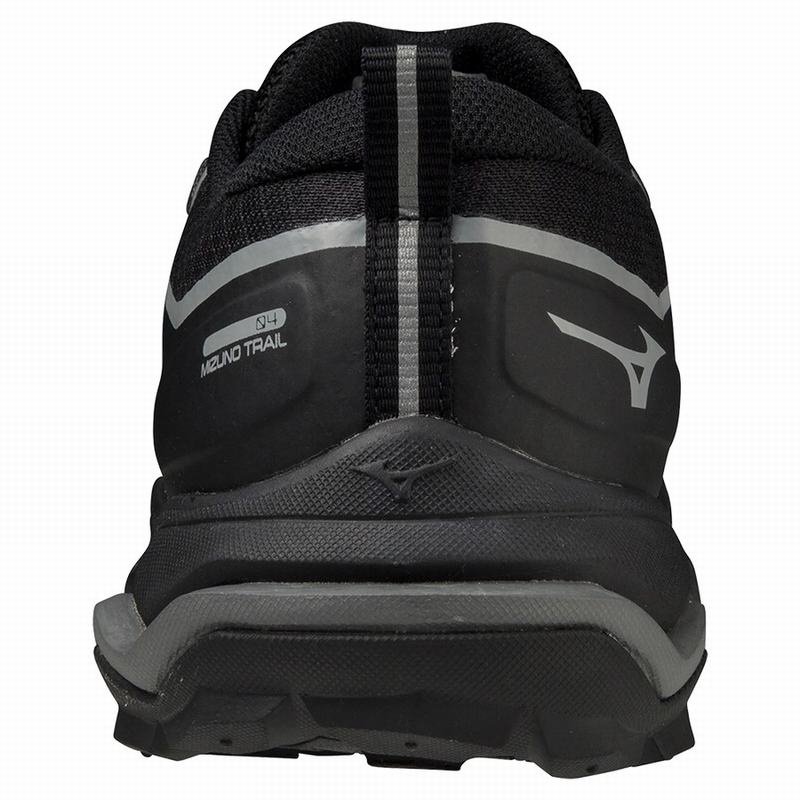 Mizuno Wave Ibuki 4 GTX トレイルランニングシューズ メンズ 黒 メタリック グレー 暗グレー | JP-643870