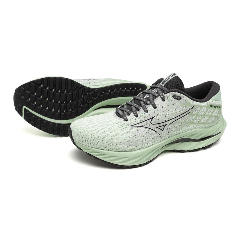 Mizuno Wave Inspire 20 ランニングシューズ メンズ 緑 | JP-037142