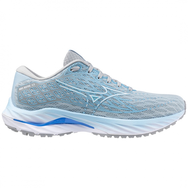 Mizuno Wave Inspire 20 ワイド ランニングシューズ レディース 青 | JP-082654