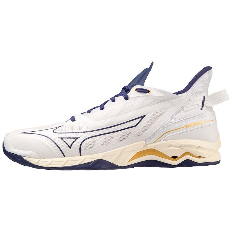 Mizuno Wave Mirage 5 ハンドボールシューズ レディース 白 ゴールド | JP-867352