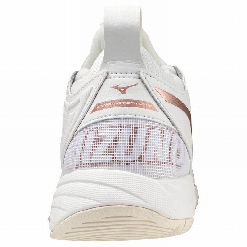 Mizuno Wave Momentum 2 バレーボールシューズ レディース 白 ピンク | JP-209634