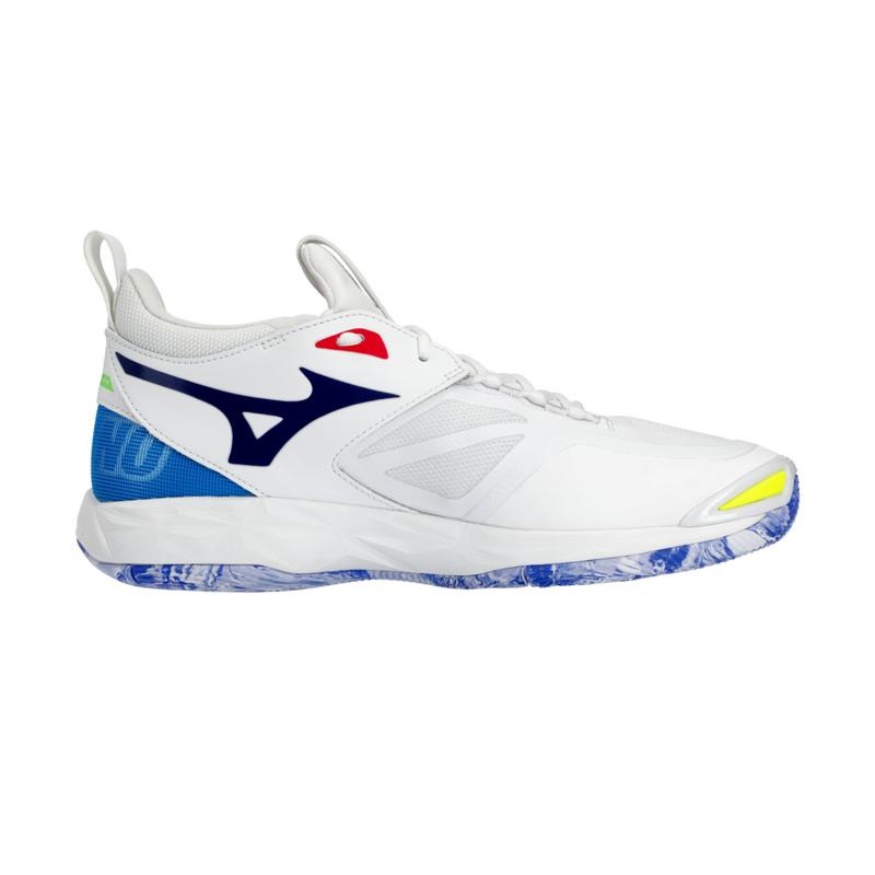 Mizuno Wave Momentum 2 バレーボールシューズ レディース 白 青 | JP-759860